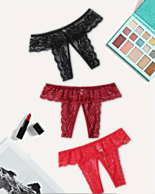 Lace Crotchless Panties