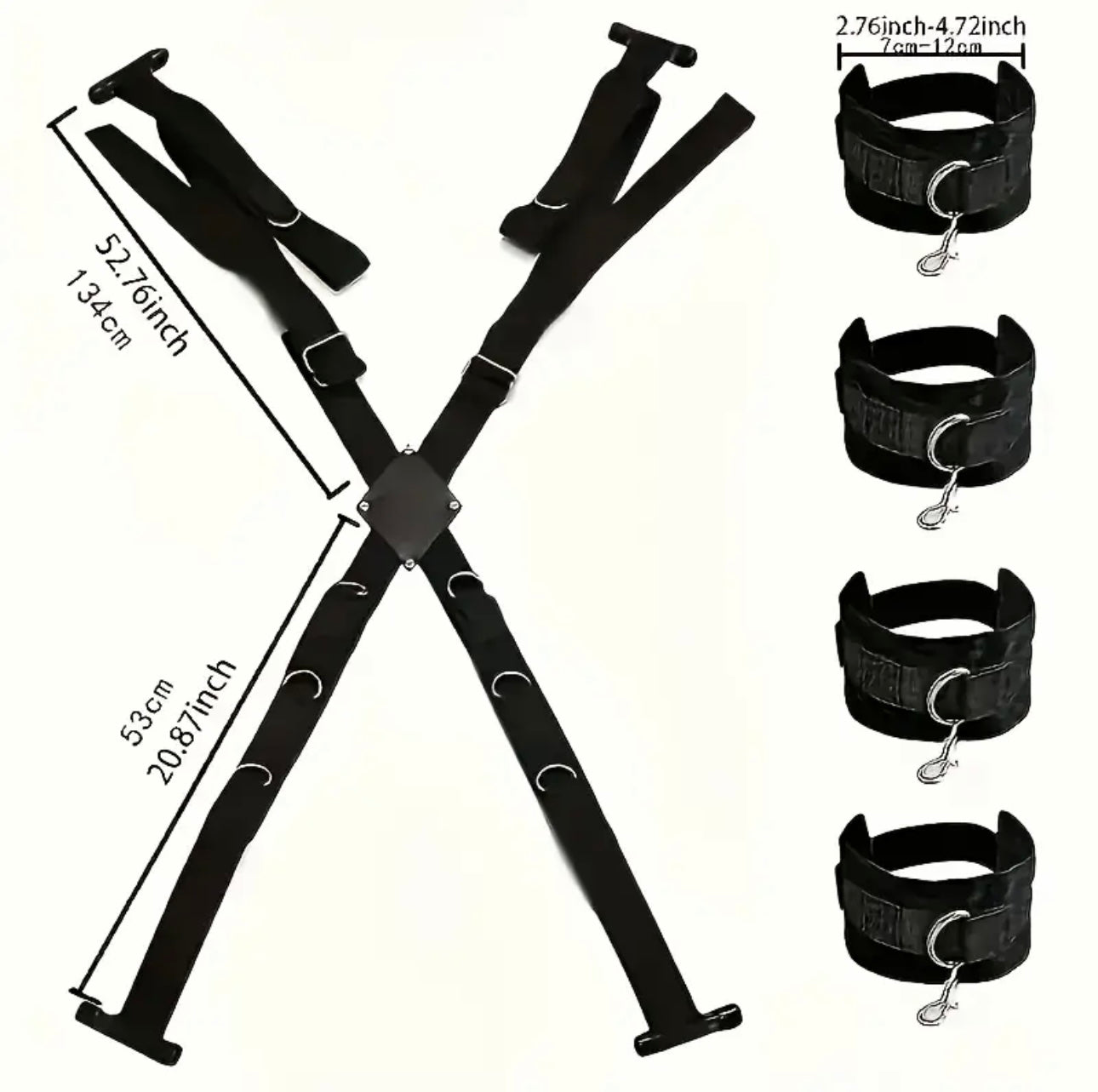 Over-the-Door Wrist & Ankle Restraints Set