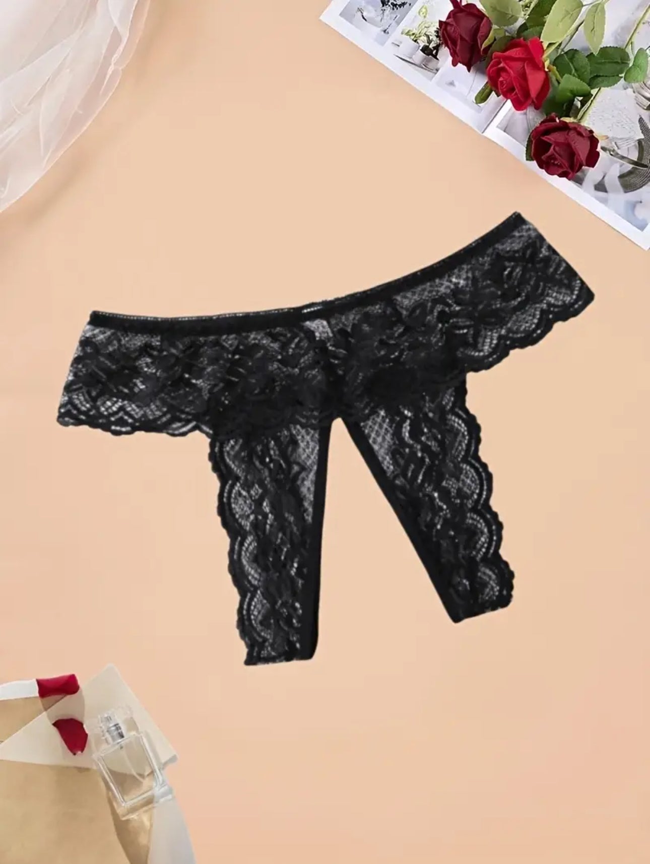 Lace Crotchless Panties