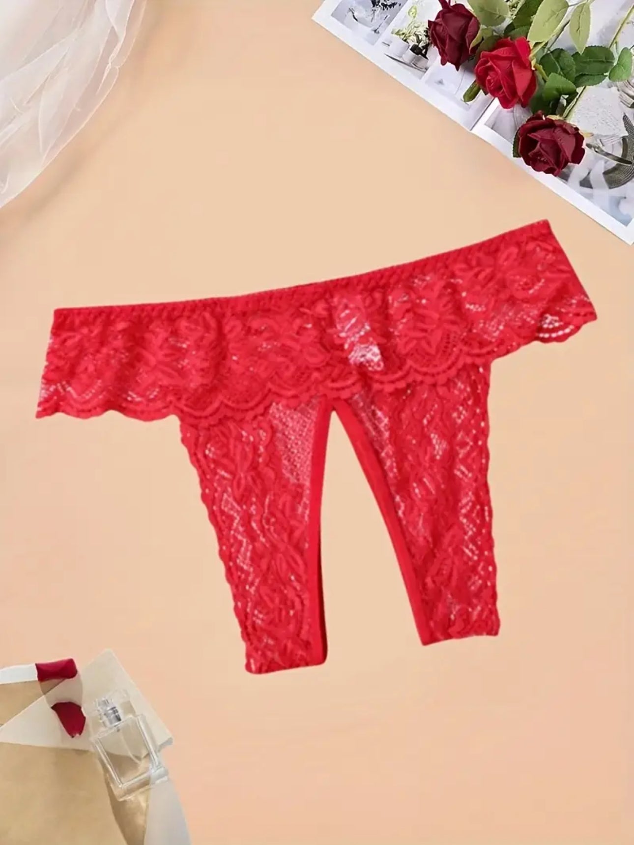 Lace Crotchless Panties
