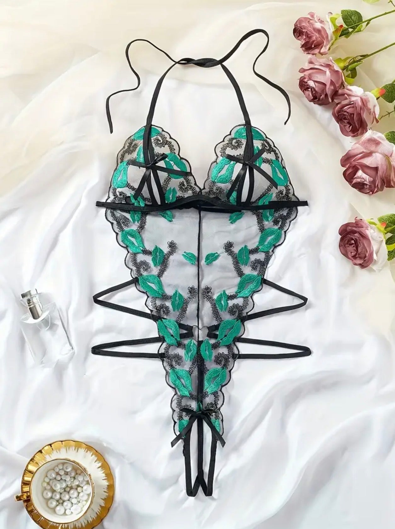 Kiss Me Crotchless Teddy